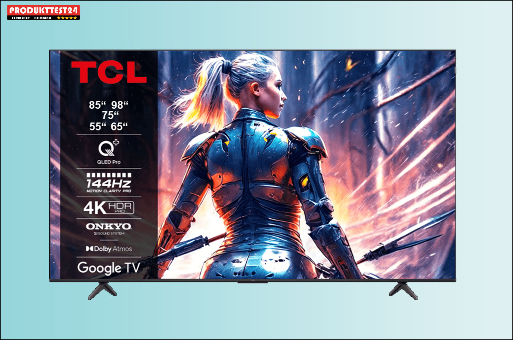 Der TCL 75T8B mit schnellem 144 Hz Panel, QLED-Display und integriertem Google TV